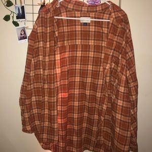 Rust colored flannel